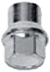 Mutteri 1/2” 38,5mm kartio:60° AV19 kirkas